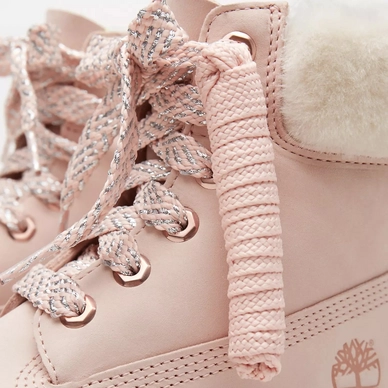 Timberland Femme 6 Inch Premium Shearling Collar Light Pink Nubuck